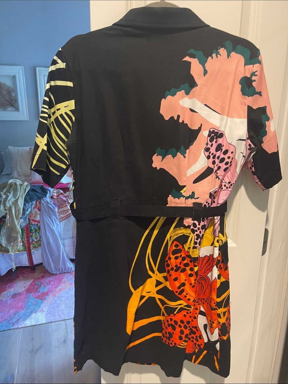 Desigual Pink Multicolor Floral Patchwork Midi Dress - Picture 6 of 7